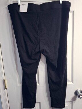 NWT Sonoma (Kohls) Mid-Rise Leggings ,Size PXXL, Black